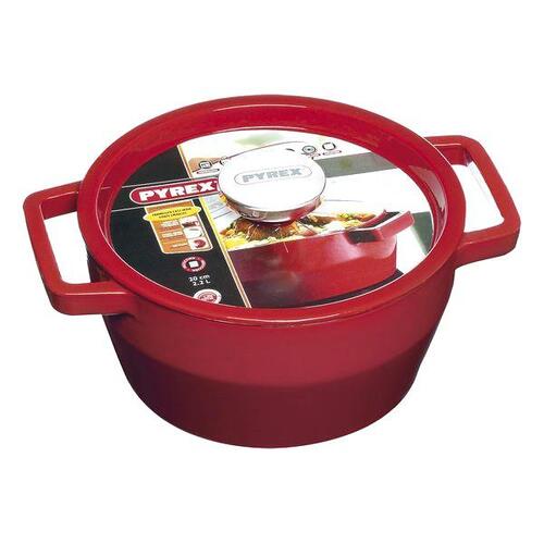 Gryde Med Låg Pyrex Slow Cook Støbejern 3,6 L