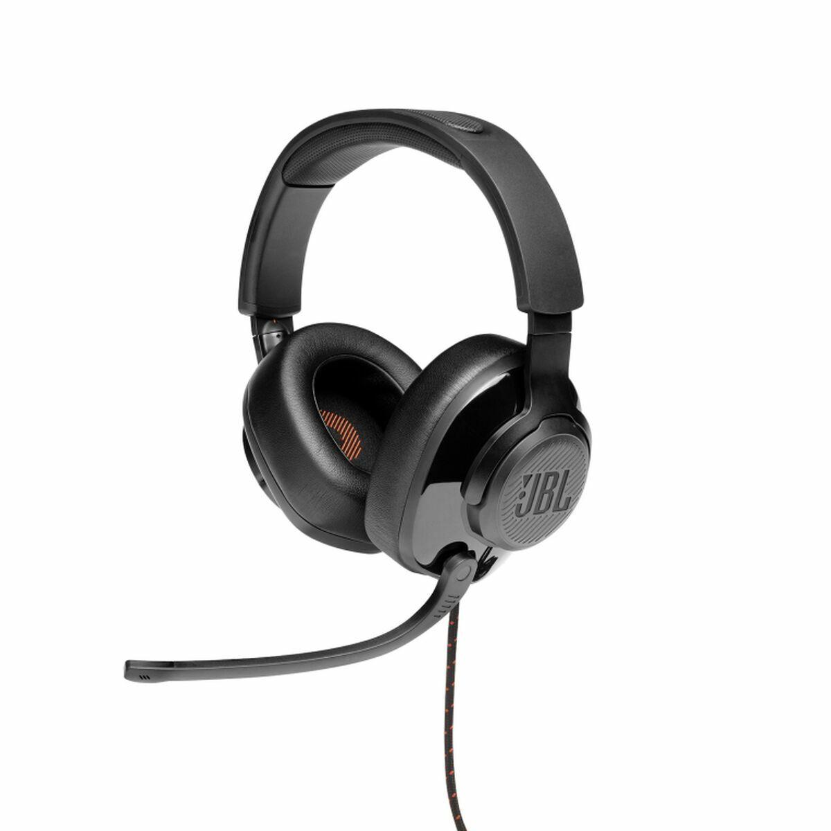 Hovedtelefoner med mikrofon JBL QUANTUM 200 BK Sort