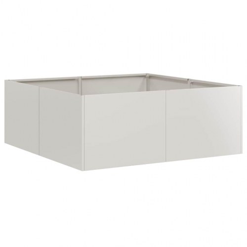Plantekasse 80×80×30 cm i rustfrit stål - højbed til have og terrasse
