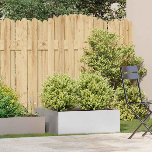 Plantekasse 80×80×30 cm i rustfrit stål - højbed til have og terrasse