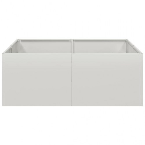 Plantekasse 80×80×30 cm i rustfrit stål - højbed til have og terrasse