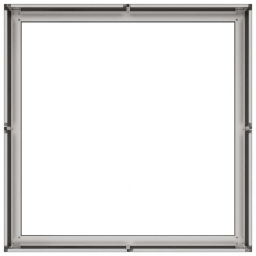 Plantekasse 80×80×30 cm i rustfrit stål - højbed til have og terrasse