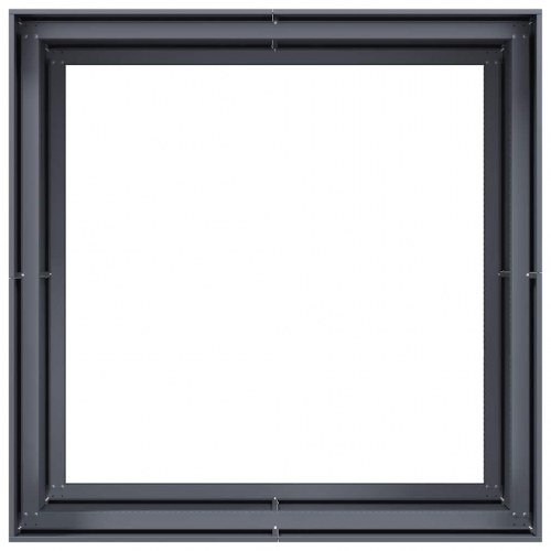 Plantekasse 100 x 100 x 80 cm i koldvalset stål - antracitgrå