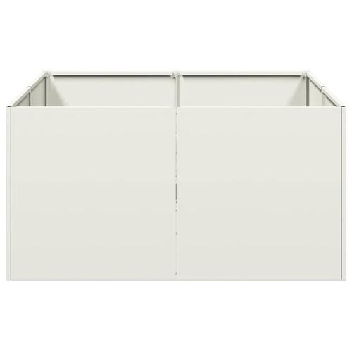 Plantekasse 80x80x40 cm koldvalset stål hvid