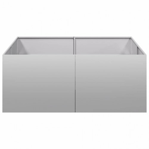 Plantekasse 100 × 100 × 40 cm - galvaniseret stål, åben bund
