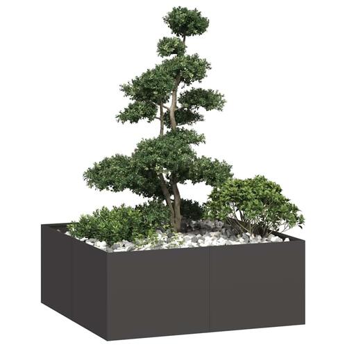 Plantekasse 100x100x40 cm stål sort