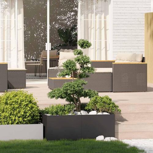 Plantekasse 100x100x40 cm stål sort