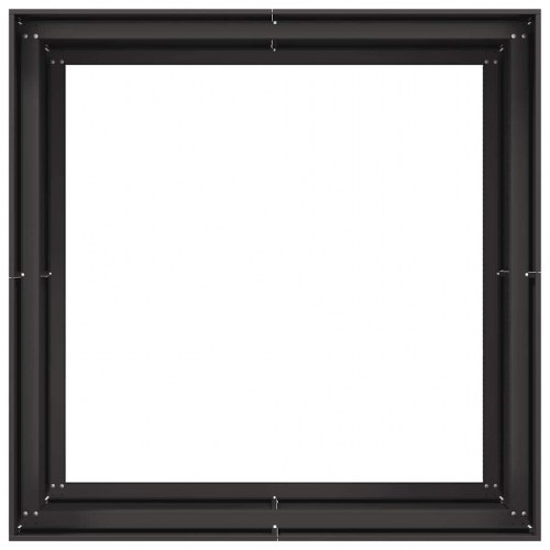 Plantekasse 100×100×80 cm i stål - sort højbed til have og terrasse