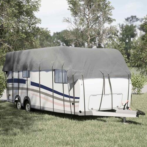 Tagovertræk til campingvogn 800x300 cm ikke-vævet stof grå