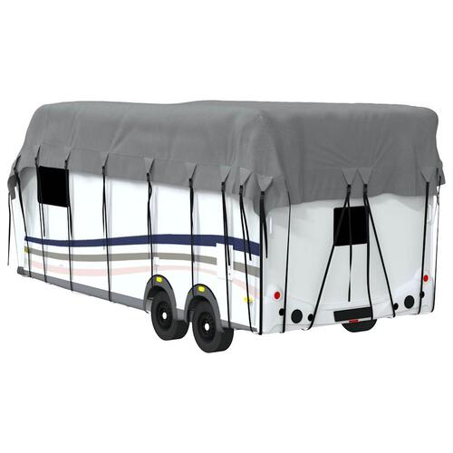 Tagovertræk til campingvogn 800x300 cm ikke-vævet stof grå
