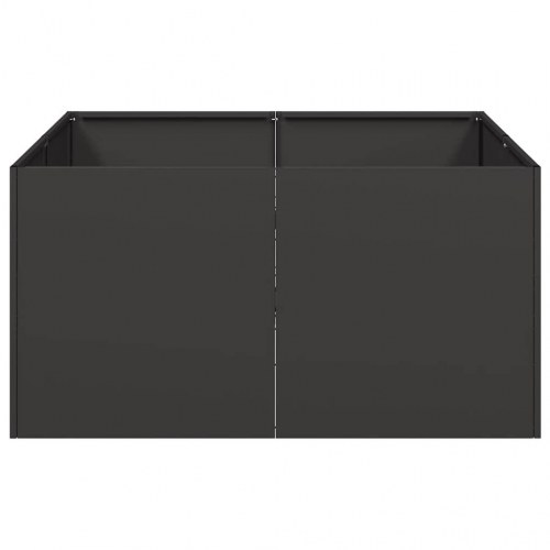Plantekasse 80×80×40 cm i koldvalset stål - sort