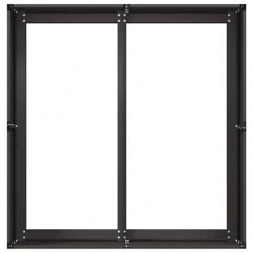 Plantekasse 80×80×40 cm i koldvalset stål - sort