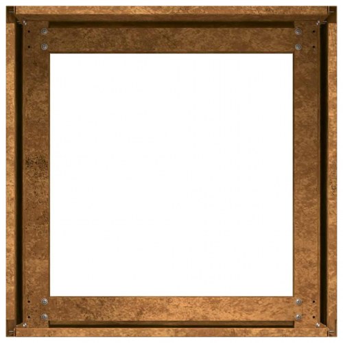 Plantekasse i cortenstål - rustfarvet 40 × 40 × 30 cm med åben bund