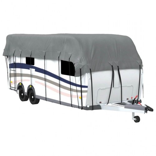 Tagovertræk til campingvogn 700x300 cm ikke-vævet stof grå