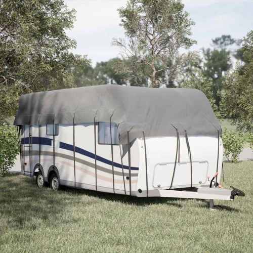 Tagovertræk til campingvogn 700x300 cm ikke-vævet stof grå