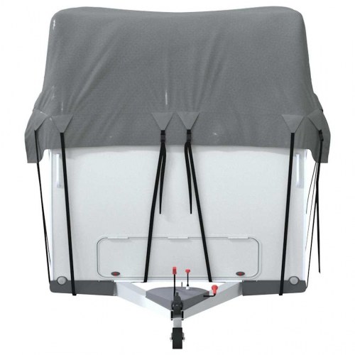 Tagovertræk til campingvogn 700x300 cm ikke-vævet stof grå