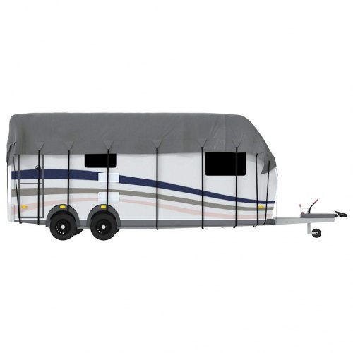 Tagovertræk til campingvogn 700x300 cm ikke-vævet stof grå