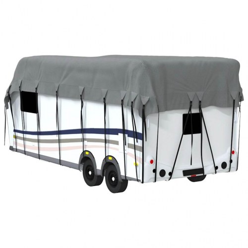 Tagovertræk til campingvogn 700x300 cm ikke-vævet stof grå