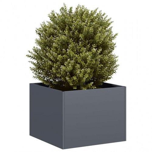 Plantekasse i stål 40×40×30 cm - antracitgrå