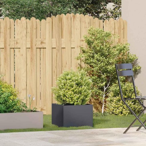 Plantekasse i stål 40×40×30 cm - antracitgrå