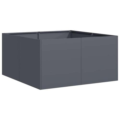 Plantekasse 80x80x40 cm koldvalset stål antracitgrå