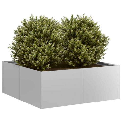 Plantekasse 80 × 80 × 30 cm i galvaniseret stål - højbed til have og terrasse