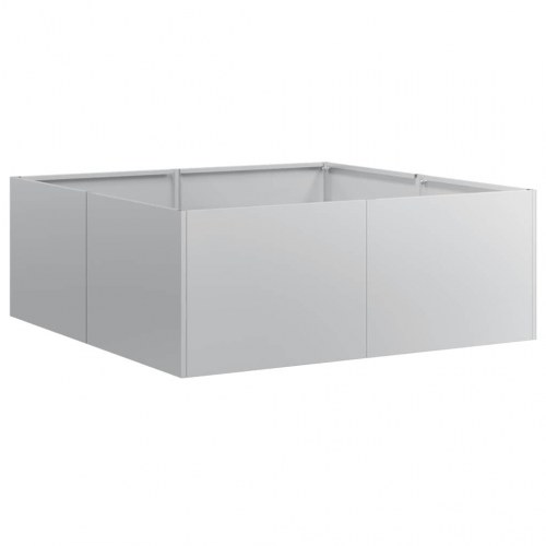 Plantekasse 80 × 80 × 30 cm i galvaniseret stål - højbed til have og terrasse