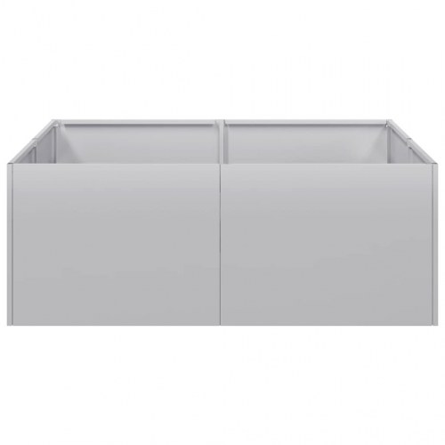 Plantekasse 80 × 80 × 30 cm i galvaniseret stål - højbed til have og terrasse