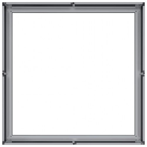 Plantekasse 80 × 80 × 30 cm i galvaniseret stål - højbed til have og terrasse