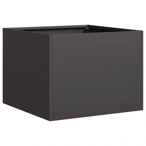 Plantekasse 40×40×30 cm i sort stål - højbed/krukke til have og terrasse