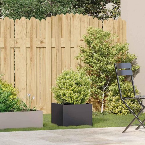 Plantekasse 40×40×30 cm i sort stål - højbed/krukke til have og terrasse