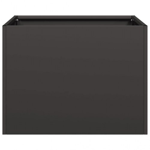 Plantekasse 40×40×30 cm i sort stål - højbed/krukke til have og terrasse
