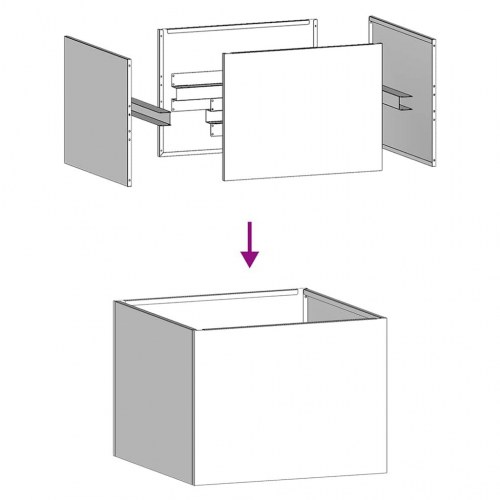 Plantekasse 40×40×30 cm i sort stål - højbed/krukke til have og terrasse