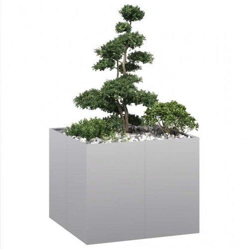 Plantekasse 100 × 100 × 80 cm i galvaniseret stål - højbed til have og terrasse