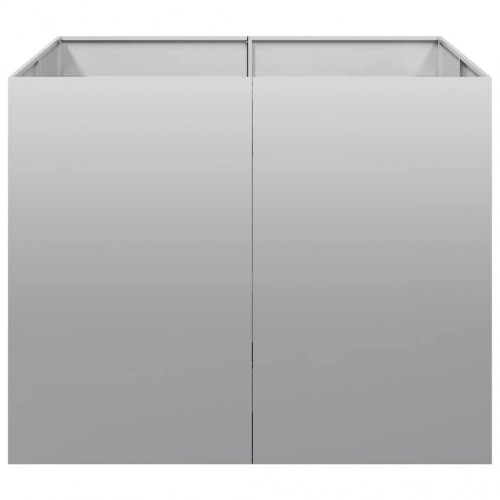 Plantekasse 100 × 100 × 80 cm i galvaniseret stål - højbed til have og terrasse