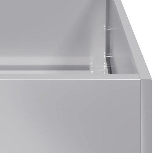 Plantekasse 100 × 100 × 80 cm i galvaniseret stål - højbed til have og terrasse