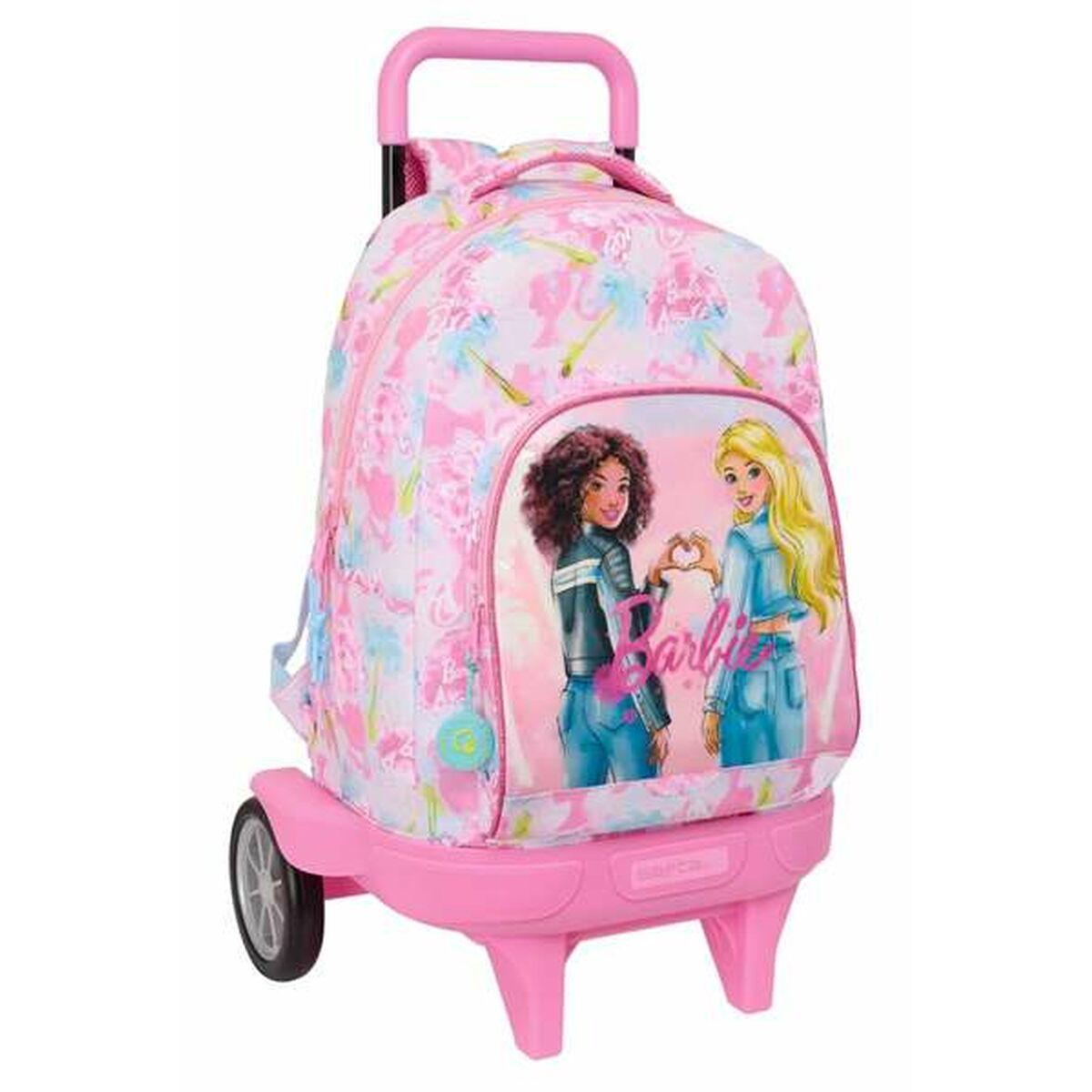 Skoletaske Barbie Painterly Pink Himmelblå