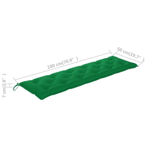 Hynde til havebænk 180x50x7 cm oxfordstof grøn