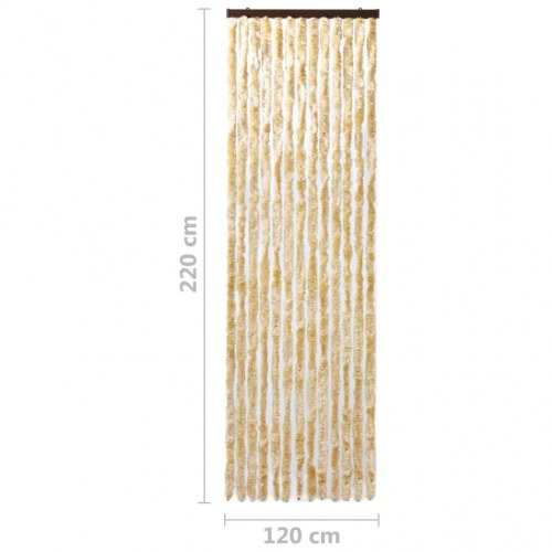Insektgardin 118×220 cm i chenille - beige