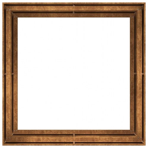 Plantekasse i cortenstål - rustfarvet 100 × 100 × 80 cm, åben bund