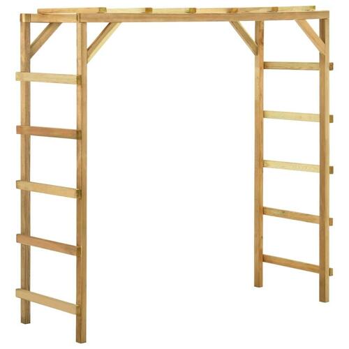 Udendørs klatrestativ 170x60x170 cm massivt fyrretræ