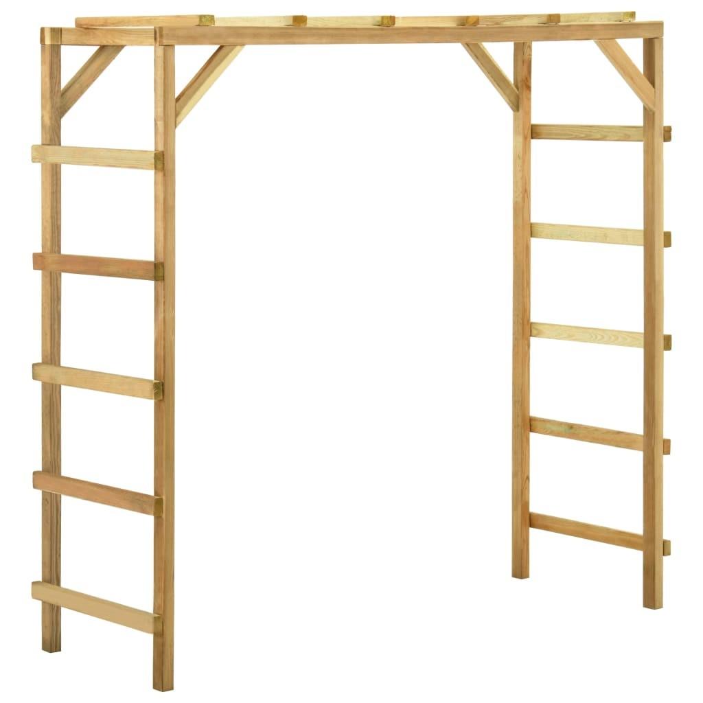 Udendørs klatrestativ 170x60x170 cm massivt fyrretræ