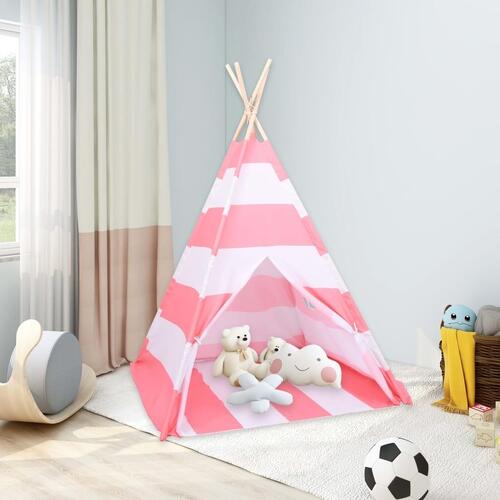 Tipi til børn 120x120x150 cm med bærepose polyester striber