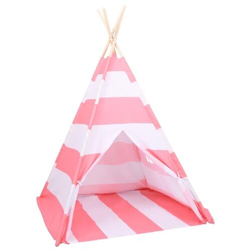 Tipi til børn 120x120x150 cm med bærepose polyester striber