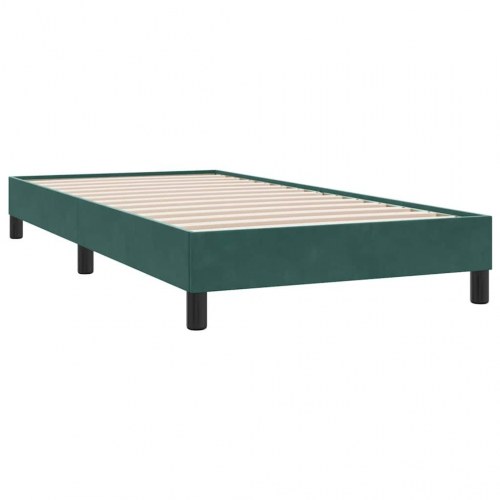Kontinentalseng med madras mørkegrøn 80x210 cm fløjl