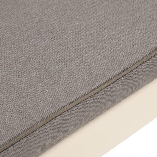 Havebænk med hynde plastik hvid