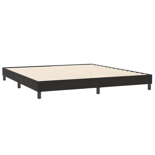 Kontinentalseng med madras 200x210 cm fløjl sort