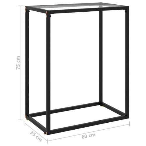 Konsolbord 60 × 35 × 75 cm i hærdet glas - transparent