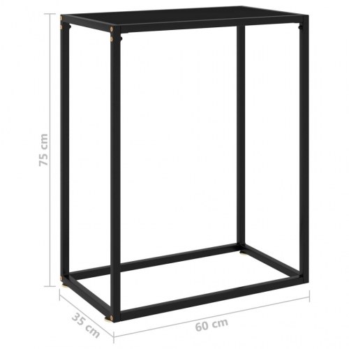 Konsolbord 60 × 35 × 75 cm - hærdet glas, sort