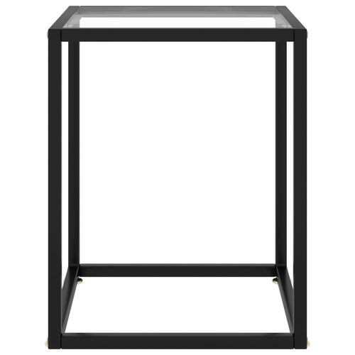 Sofabord 40x40x50 cm hærdet glas sort